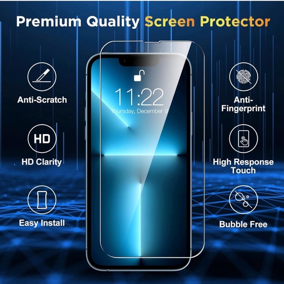 NATUBEAU SCREEN PROTECTORS FOR iPHONE 14 PRO MAX - 3 INCLUDED NIB - Picture 2 of 5